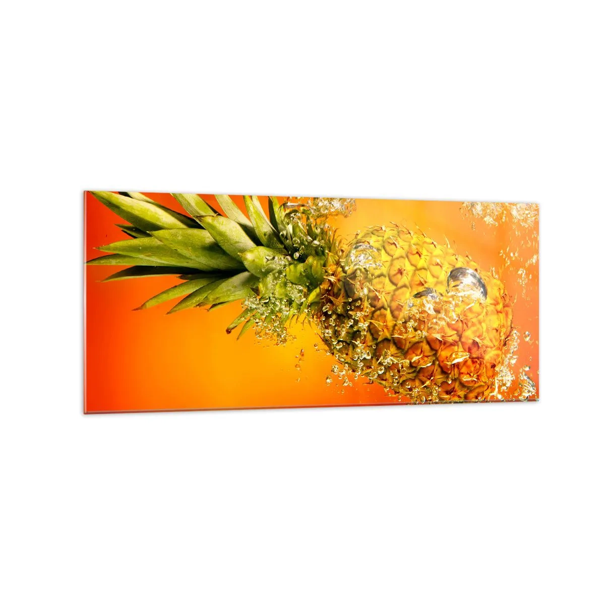 Quadro em vidro - Frescor suculento tropical - 120x50 cm