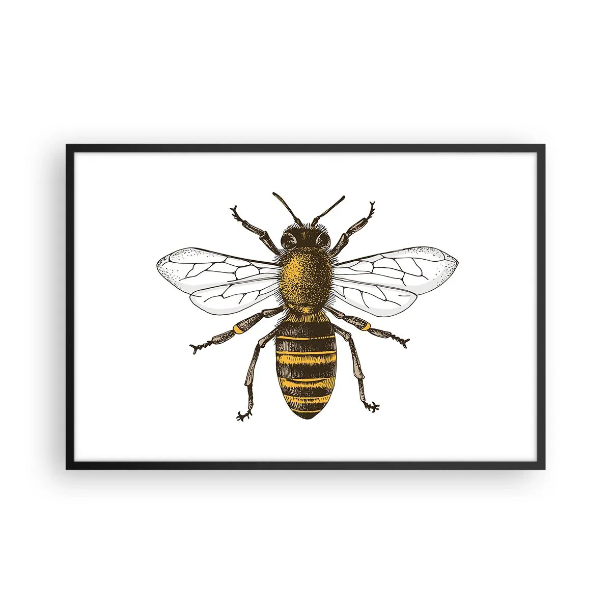 Pôster com moldura preta - Linda e boa - 91x61 cm