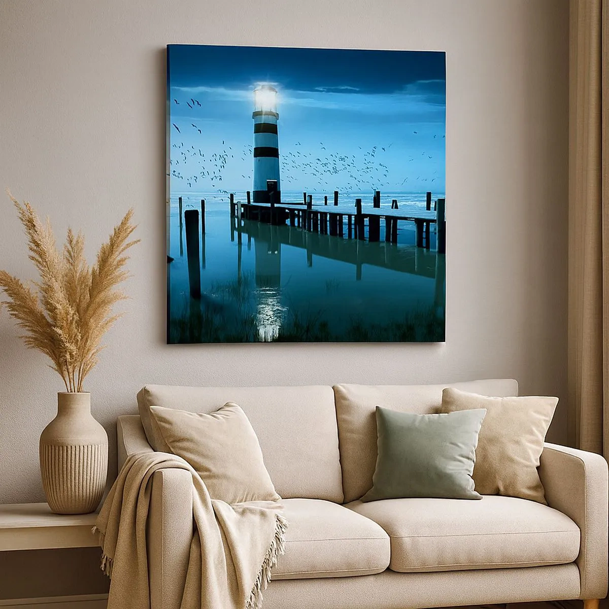 Quadro em tela - E não se teme o escuro - 30x30 cm