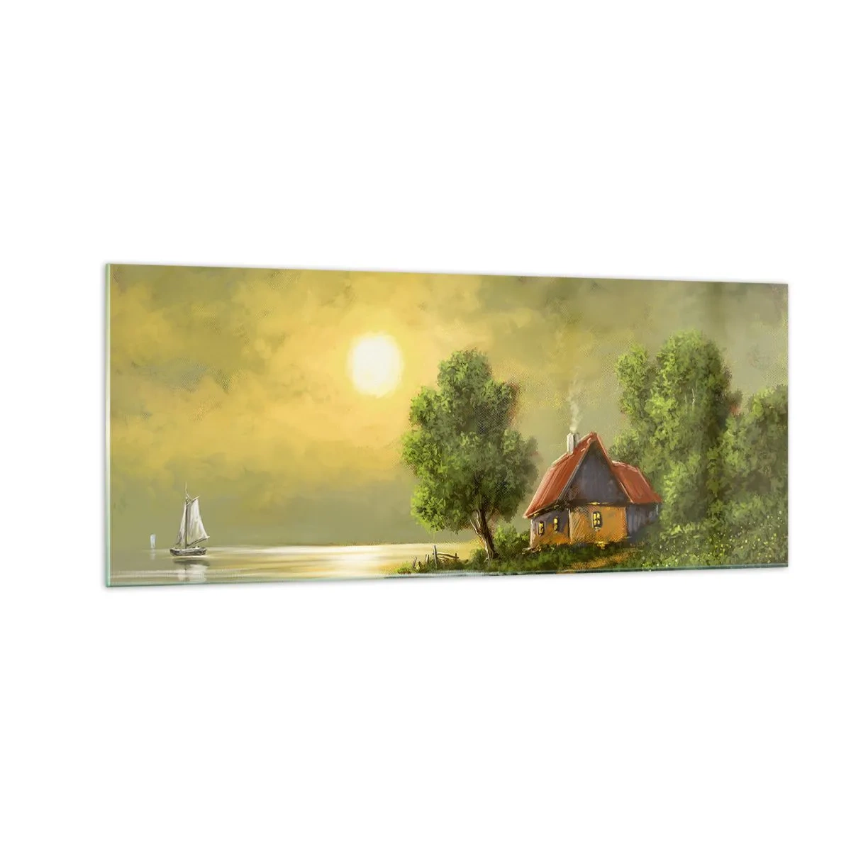Quadro em vidro - Lindo como uma paisagem - 100x40 cm