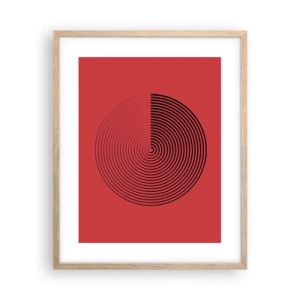 Pôster com moldura de carvalho claro - Movimento circular - 40x50 cm