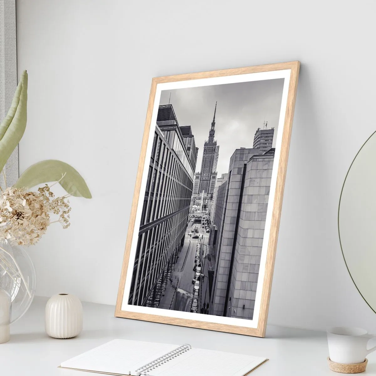 Pôster com moldura de carvalho claro - Vale de Varsóvia - 70x100 cm