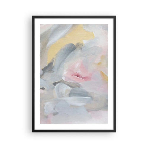 Pôster com moldura preta - Composição abstrata em cores pastel - 50x70cm - Em um mundo pastel - Decoração de parede moderna para a sala de estar e quarto ARTTOR