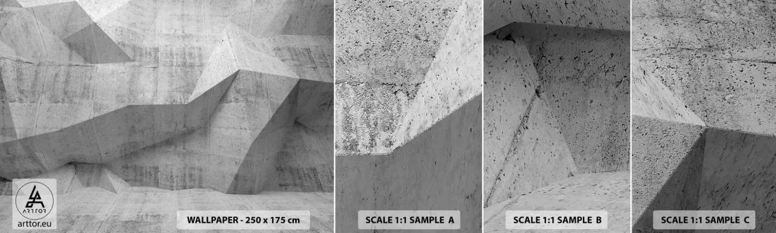 Amostra de Papel de Parede Standard Eco - Um verdadeiro desafio - Abstração, Pedaço, 3D - 100x30 cm