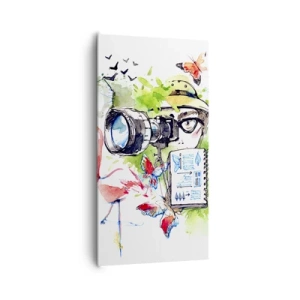 Quadro em tela - Através da lente do viajante - 65x120 cm