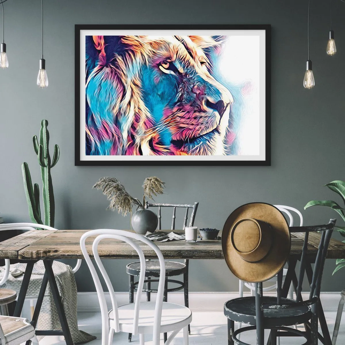 Pôster com moldura preta - A sabedoria da natureza - 70x50 cm