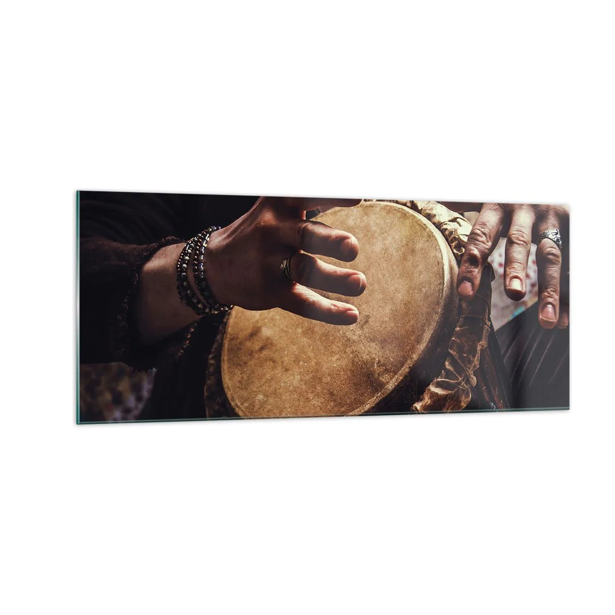 Quadro em vidro - No ritmo do coração - 100x40 cm