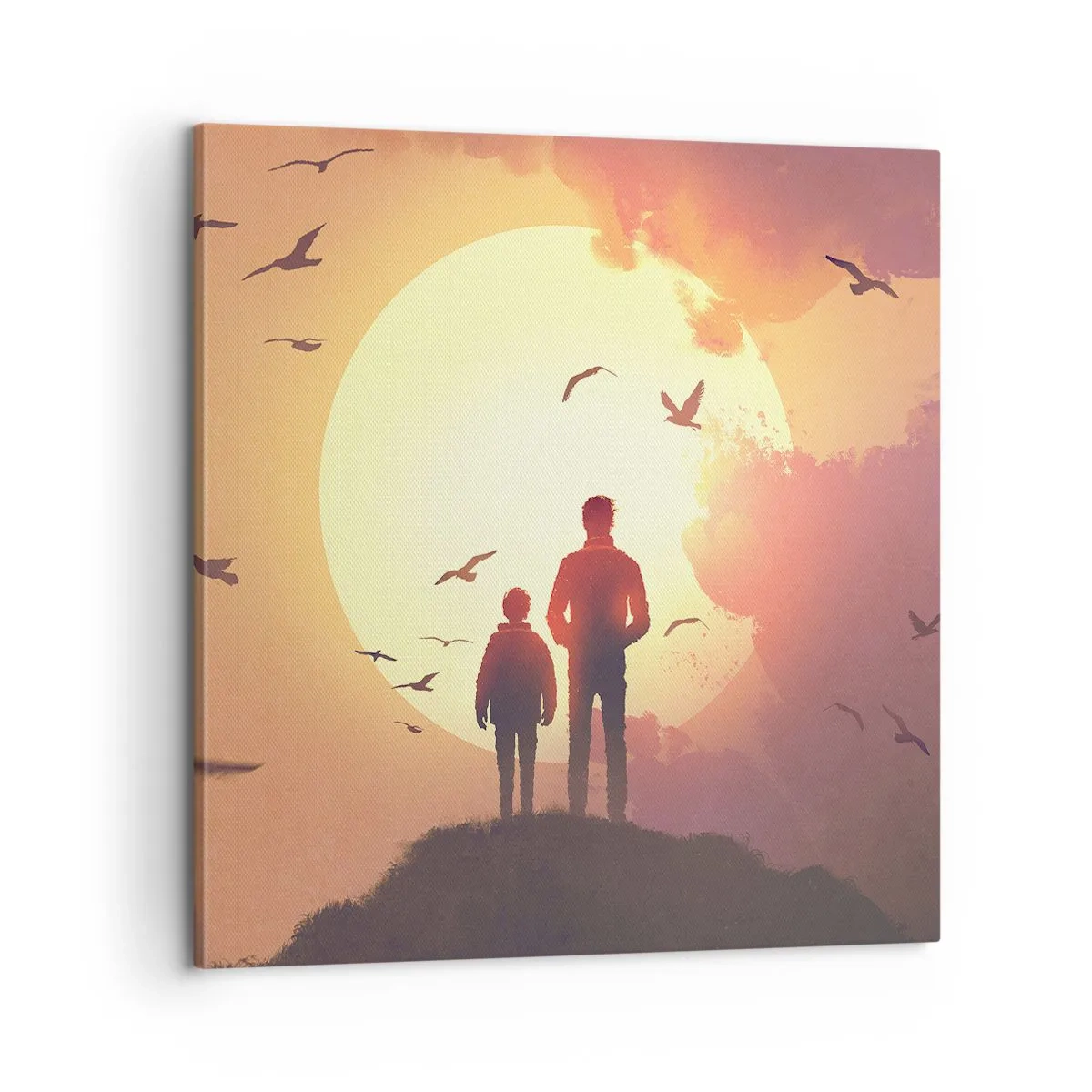 Quadro em tela - Cara a cara com o sol - 60x60 cm