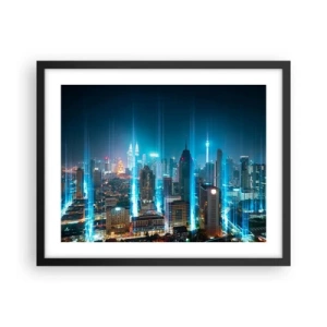 Pôster com moldura preta - De Berlim para o céu - 50x40 cm