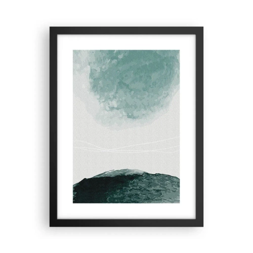 Pôster com moldura preta - Encontro com a neblina - 30x40 cm