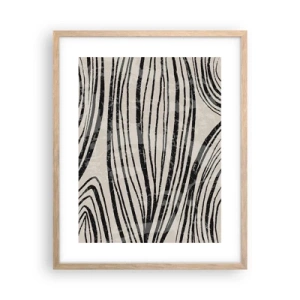 Pôster com moldura de carvalho claro - Piscina em linha - 40x50 cm