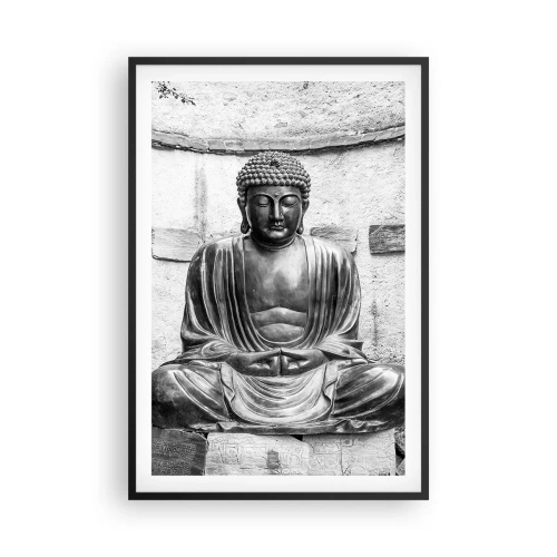 Pôster com moldura preta - Na fonte da paz - 61x91 cm