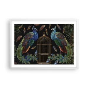 Pôster em moldura branca - Em vestes reais - 70x50 cm