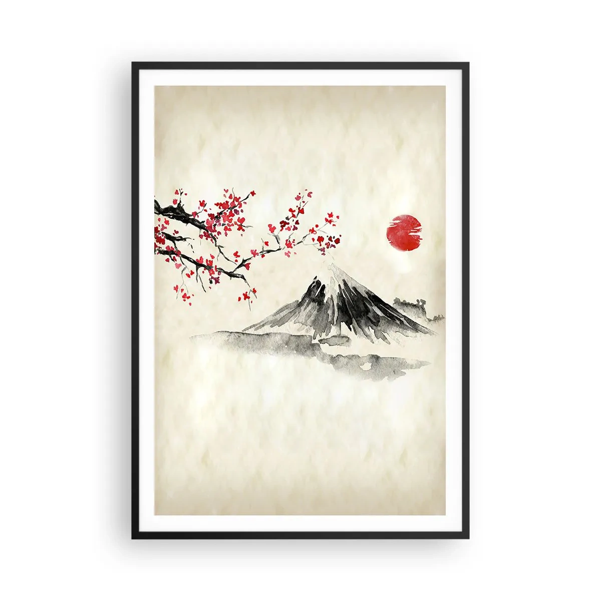 Pôster com moldura preta - Ame o Japão - 70x100 cm