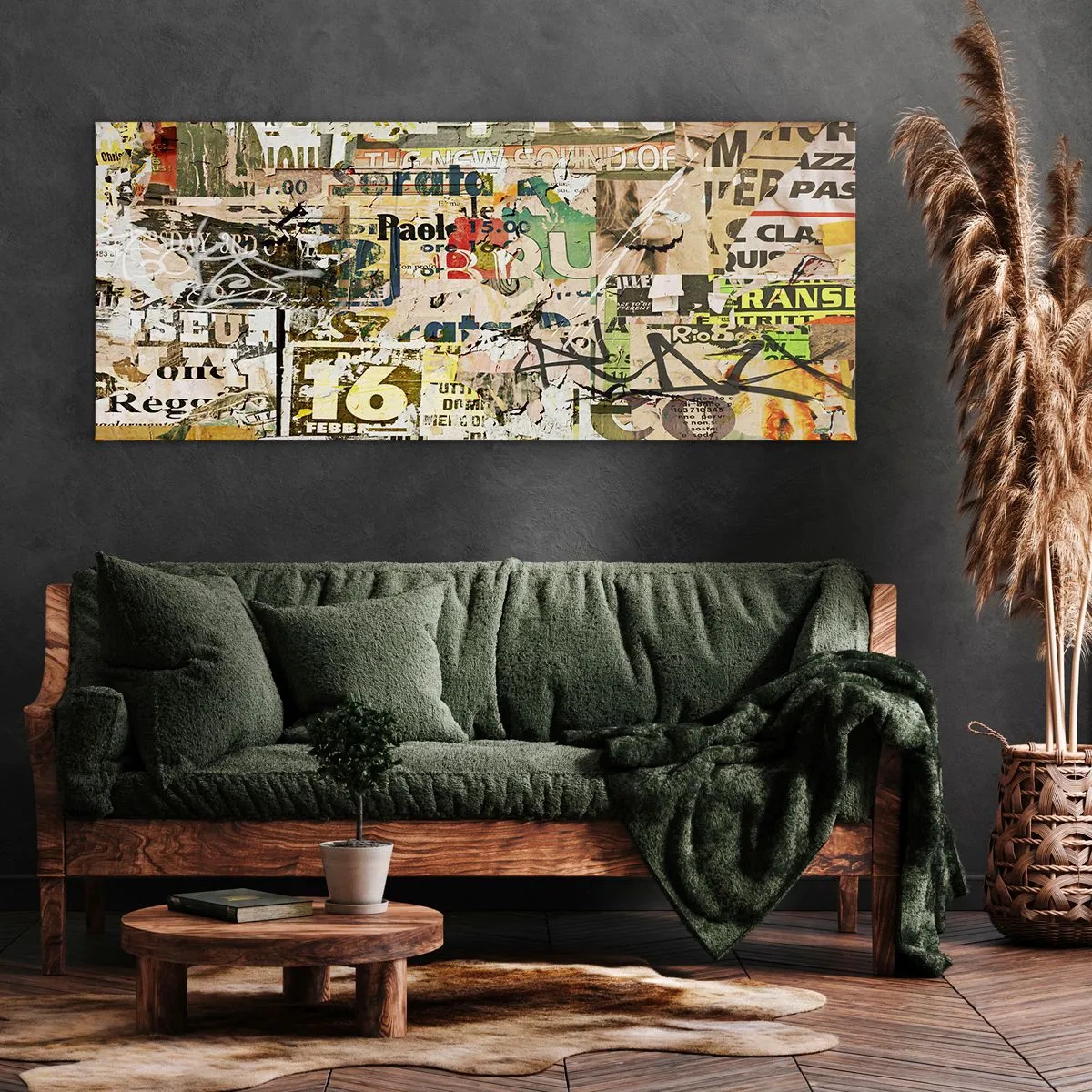 Quadro em tela - O caos - 120x50 cm