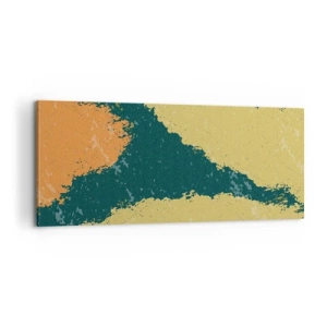 Quadro em tela - Abstração – movimento lento - 100x40 cm