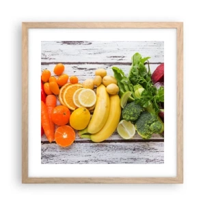 Pôster com moldura de carvalho claro - Não é suficiente? - 40x40 cm