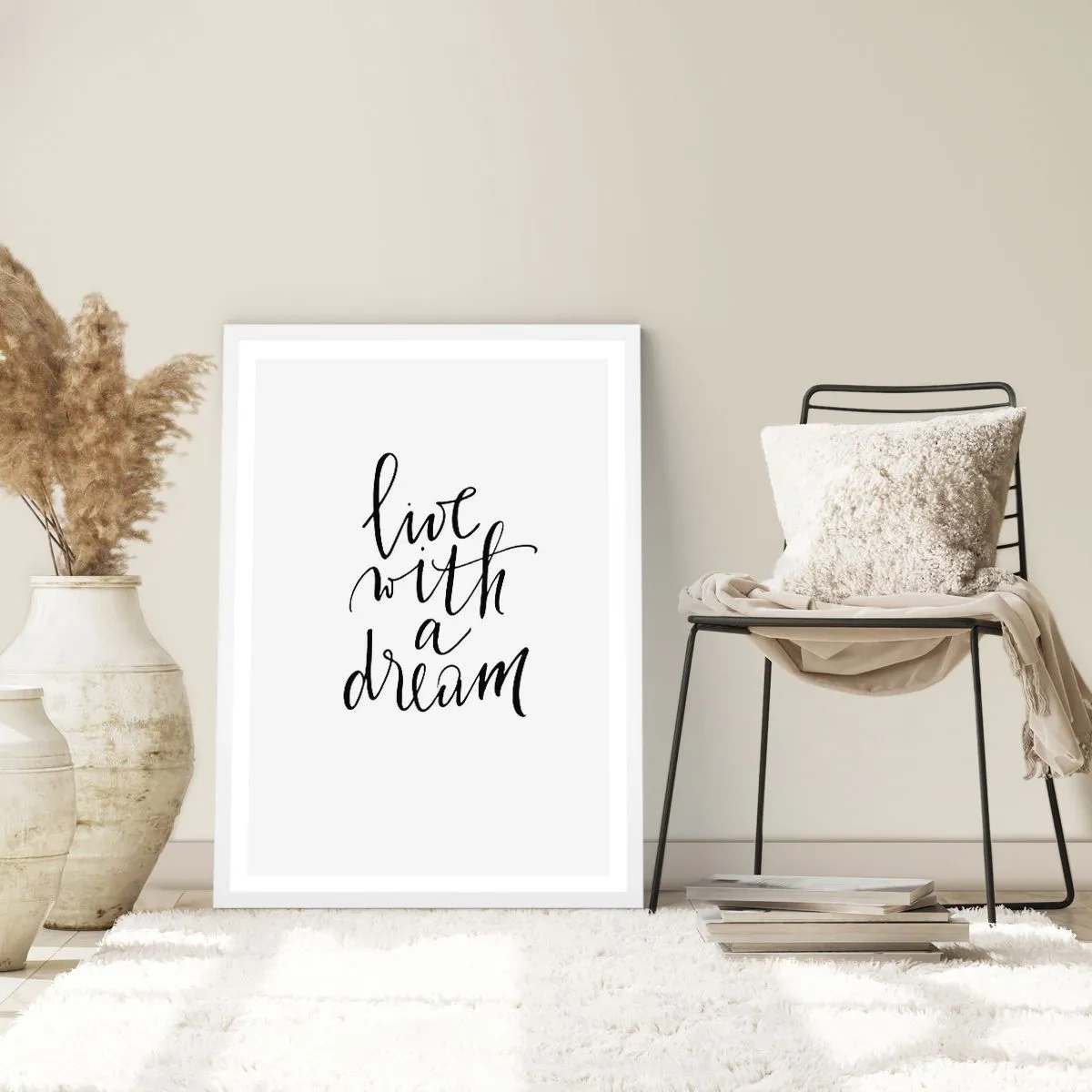 Pôster em moldura branca - Of course - 40x50 cm