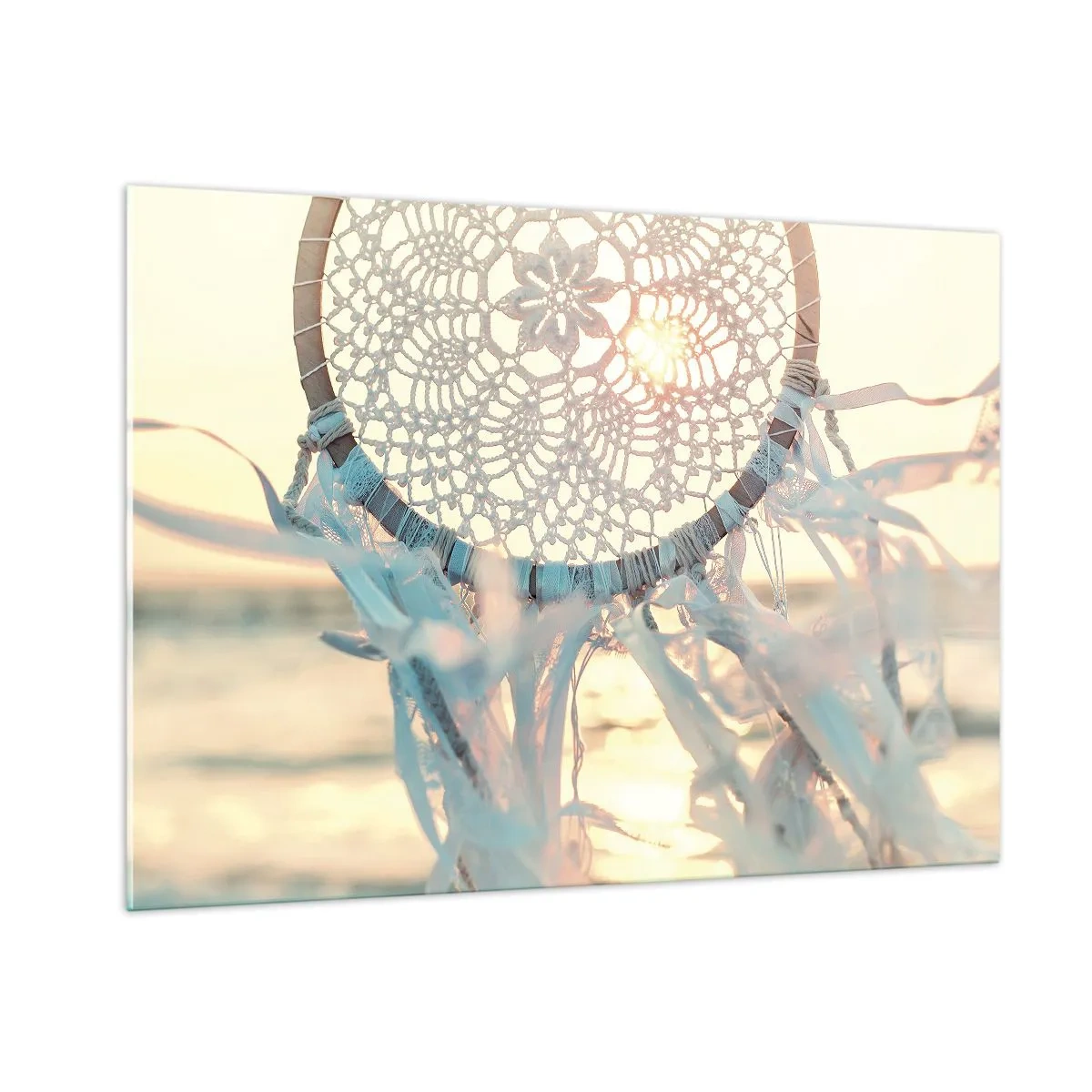 Quadro em vidro - Totem de renda - 100x70 cm