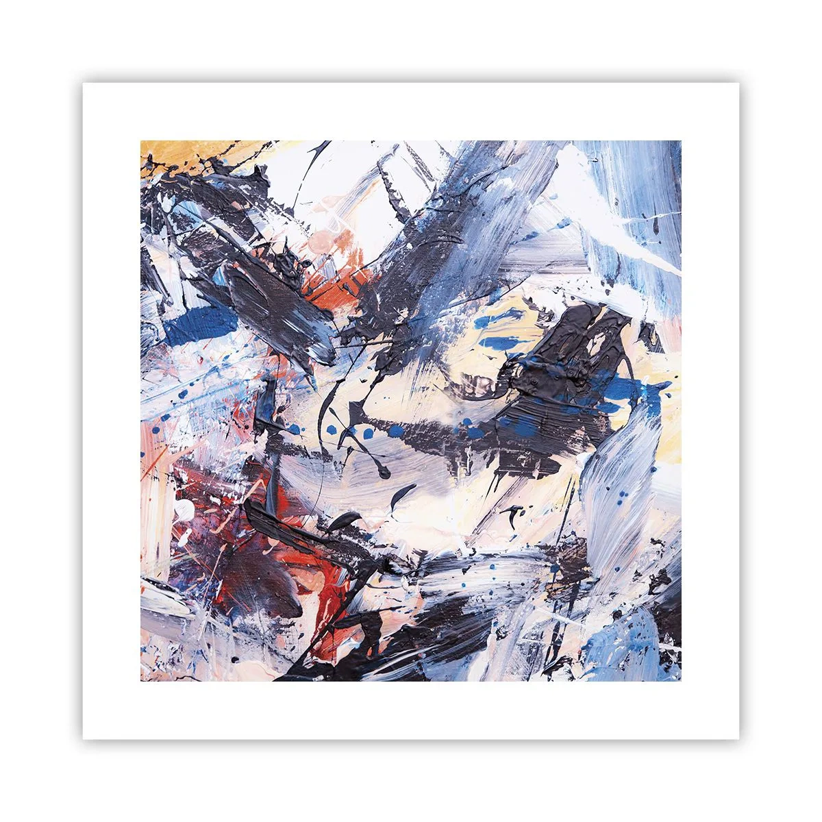 Pôster - Dança louca da abstração - 40x40 cm