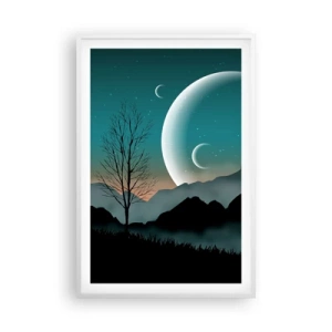 Pôster em moldura branca - Carnaval de uma noite estrelada - 61x91 cm