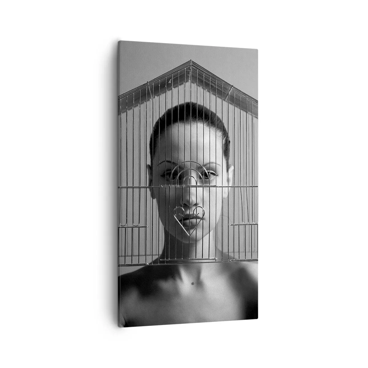 Quadro em tela - Retrato um pouco surreal - 55x100 cm