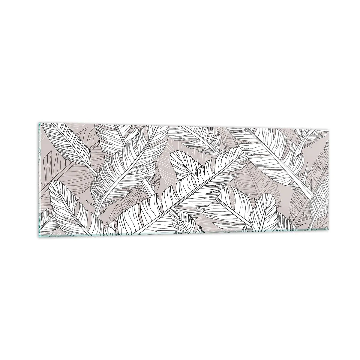 Quadro em vidro - Turbilhão de penas - 90x30 cm