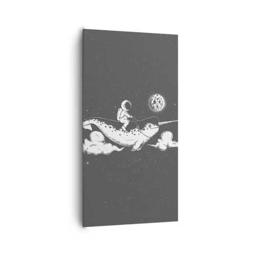 Quadro em tela - Cavaleiro Espacial - 65x120 cm