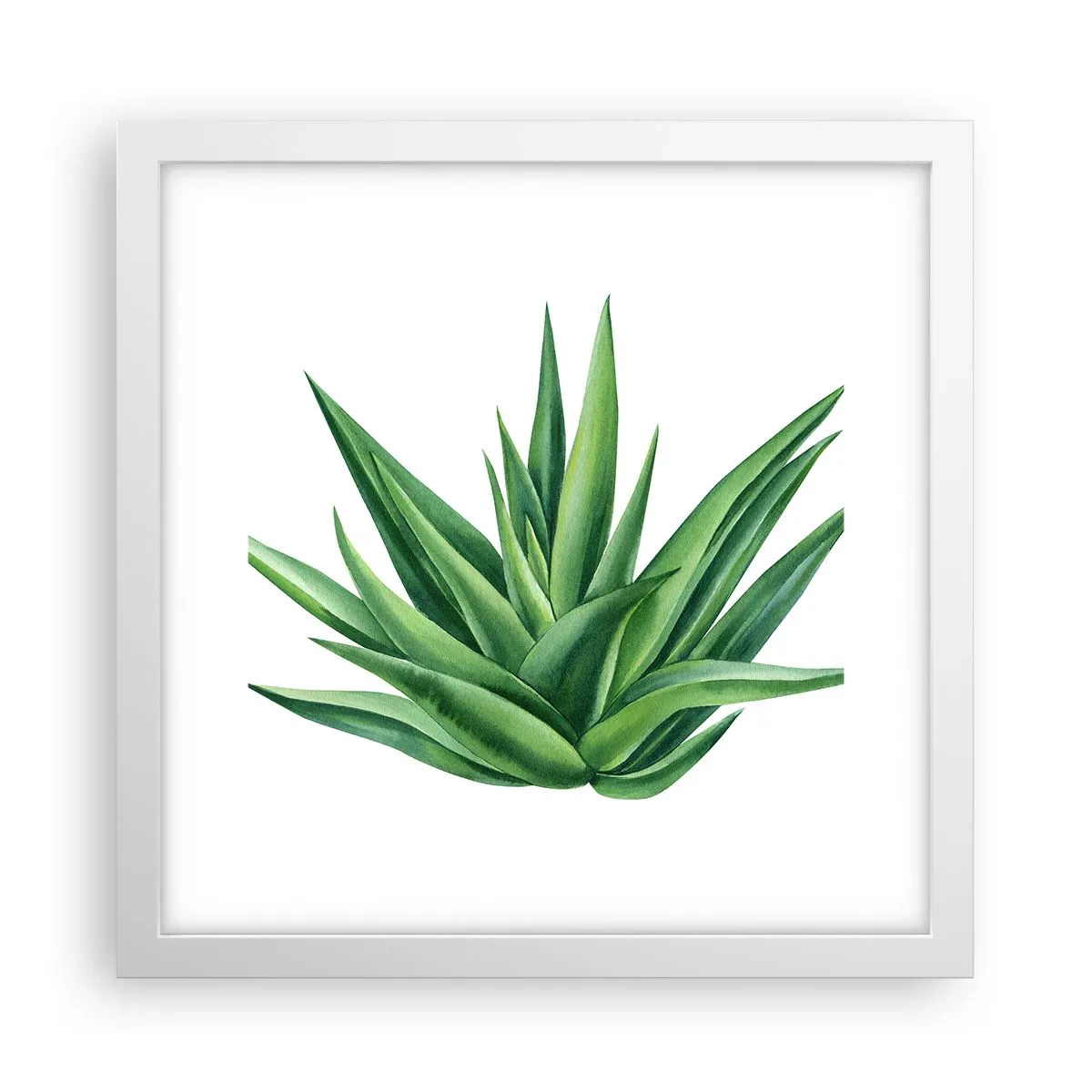 Pôster em moldura branca - Verde – força – vida - 30x30 cm