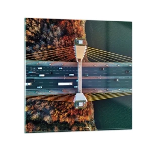 Quadro em vidro - Além das águas, além das florestas - 40x40 cm