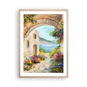 Pôster com moldura de carvalho claro - O encanto da província costeira - 50x70 cm
