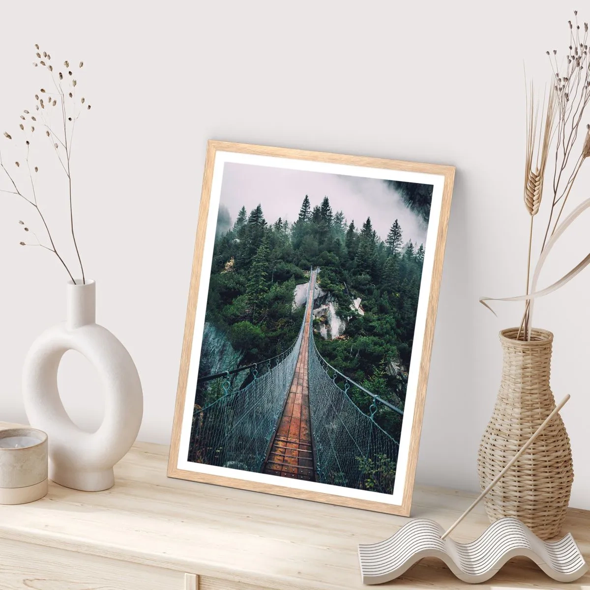 Pôster com moldura de carvalho claro - Apenas para águias - 70x100 cm