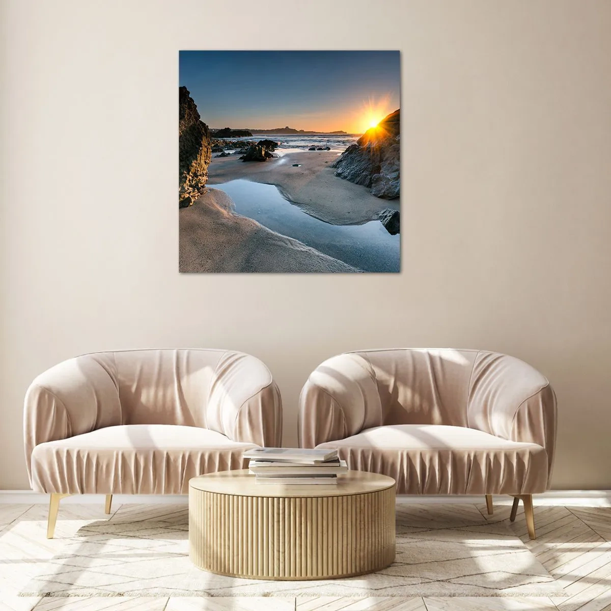 Quadro em vidro - Intocado pela mão humana - 70x70 cm