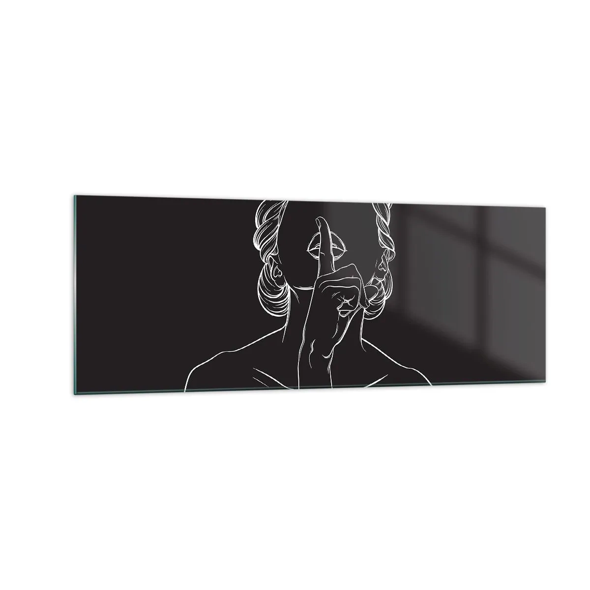 Quadro em vidro - A beleza floresce em silêncio - 140x50 cm