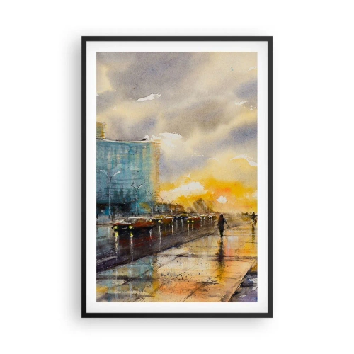 Pôster com moldura preta - A vida na costa - 61x91 cm