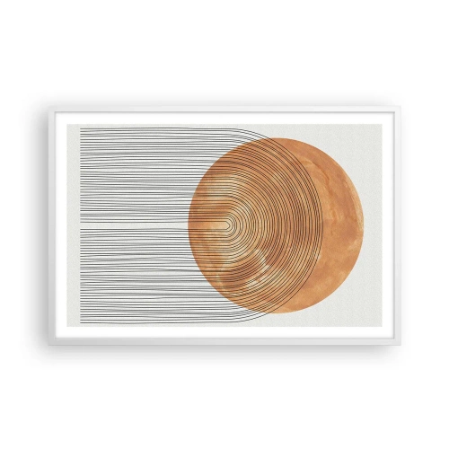 Pôster em moldura branca - Composição solar - 91x61 cm