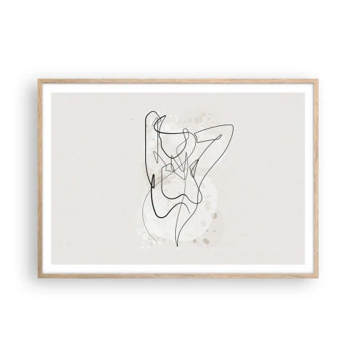 Pôster com moldura de carvalho claro - A arte da sedução - 100x70 cm