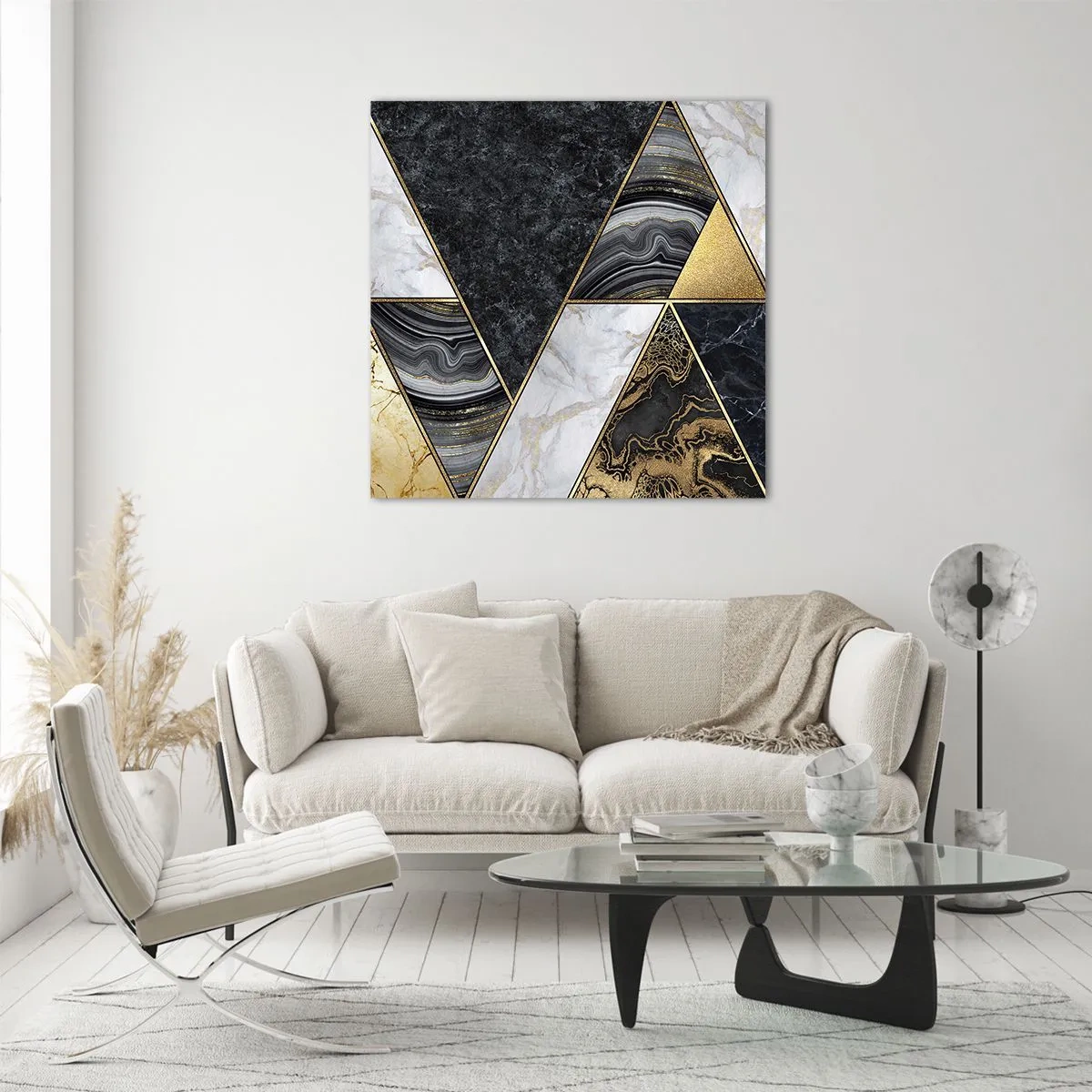 Quadro em vidro - Pedra por pedra - 40x40 cm