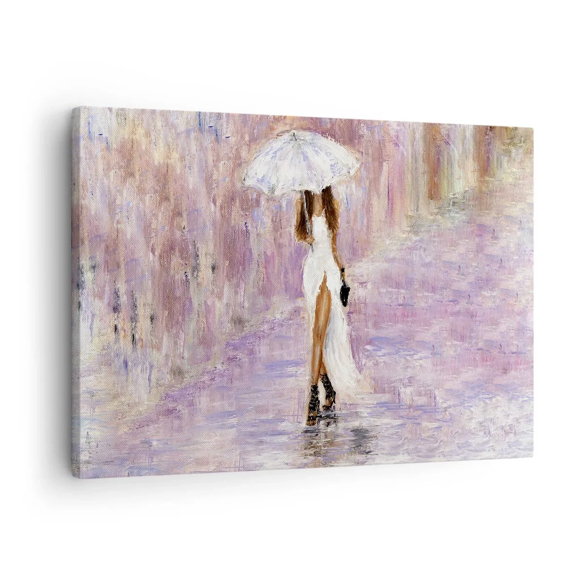 Quadro em tela - Na chuva lilás - 70x50 cm