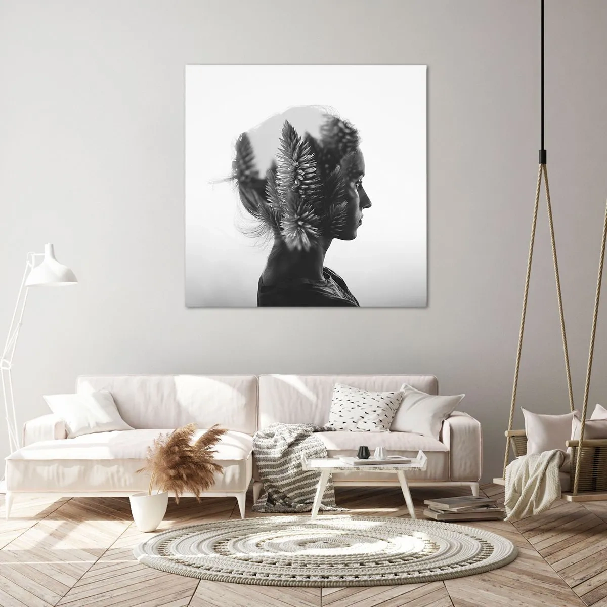 Quadro em tela - A senhora do pinhal - 50x50 cm