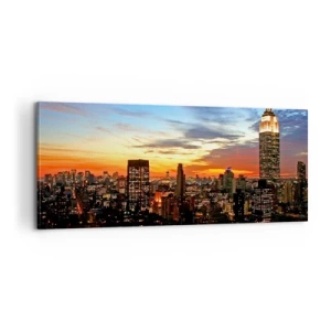 Quadro em tela - Noite Brilhante Americana - 100x40 cm