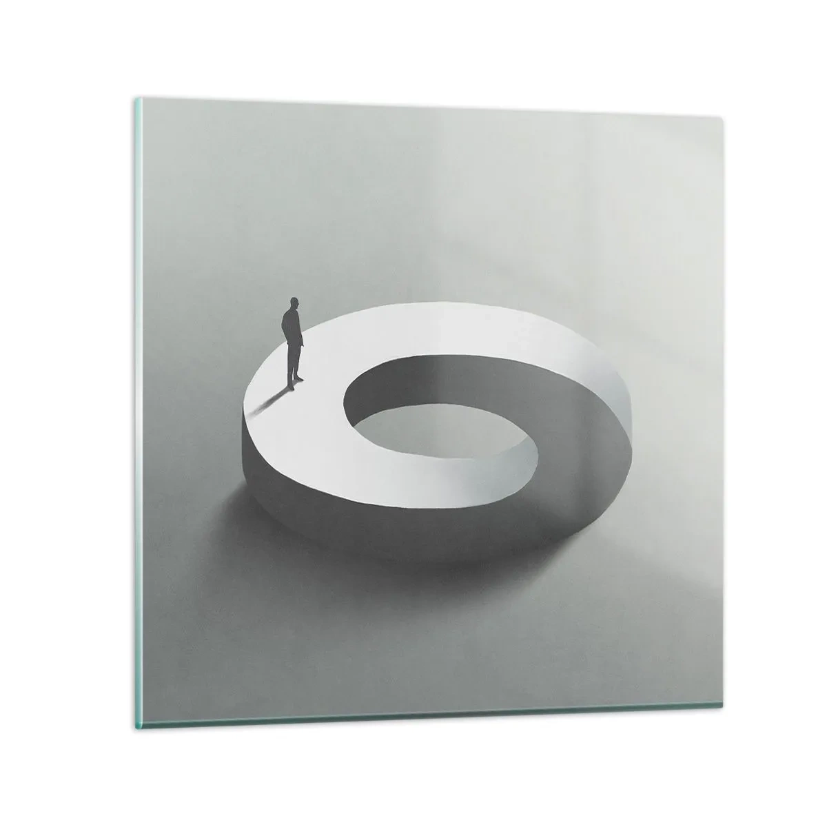 Quadro em vidro - Seja inteligente - 50x50 cm