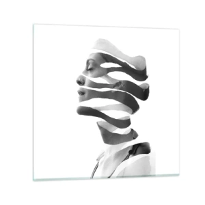 Quadro em vidro - Retrato surrealista - 50x50 cm