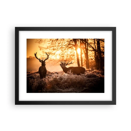 Pôster com moldura preta - O sonho do caçador - 40x30 cm
