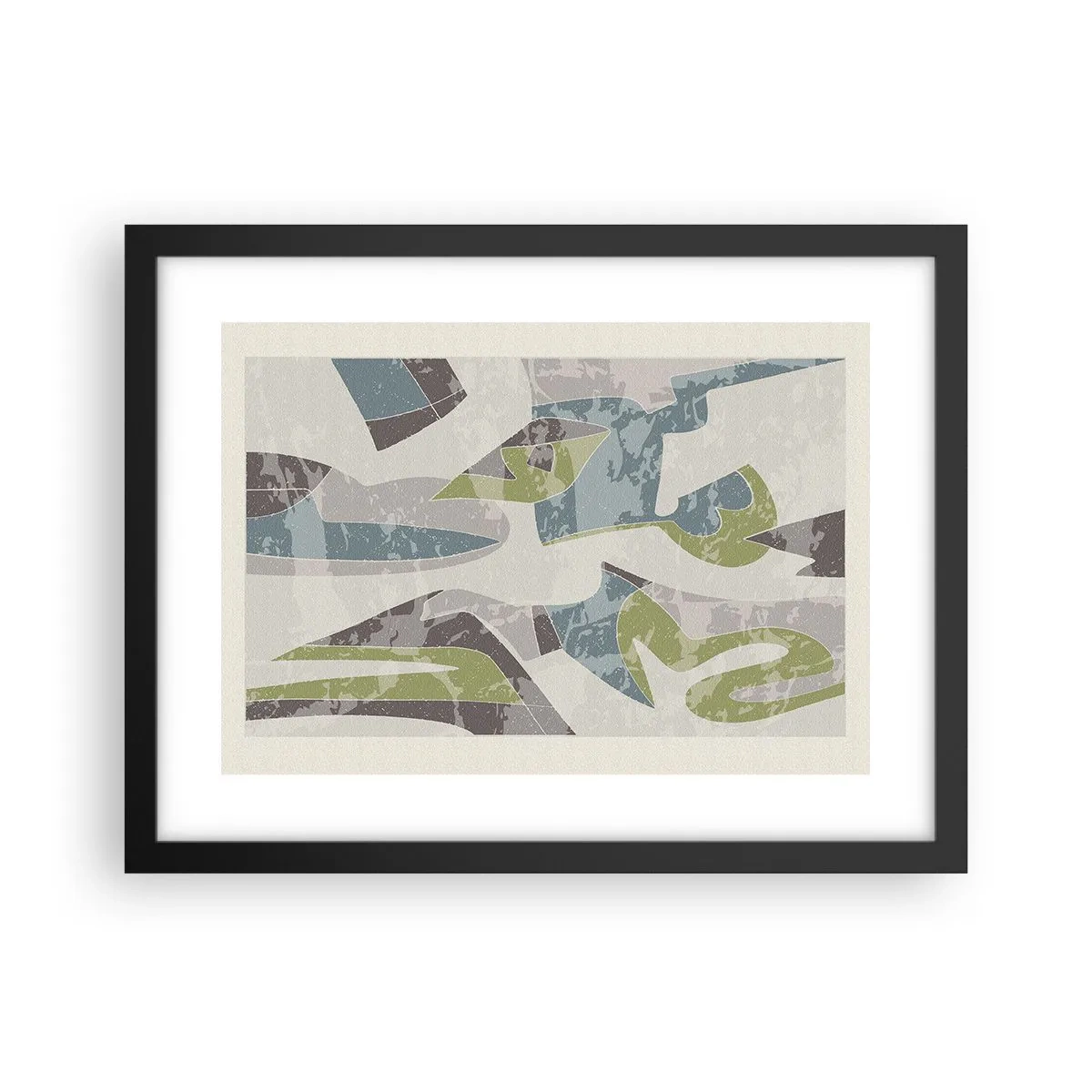 Pôster com moldura preta - Composição atrás do vidro - 40x30 cm