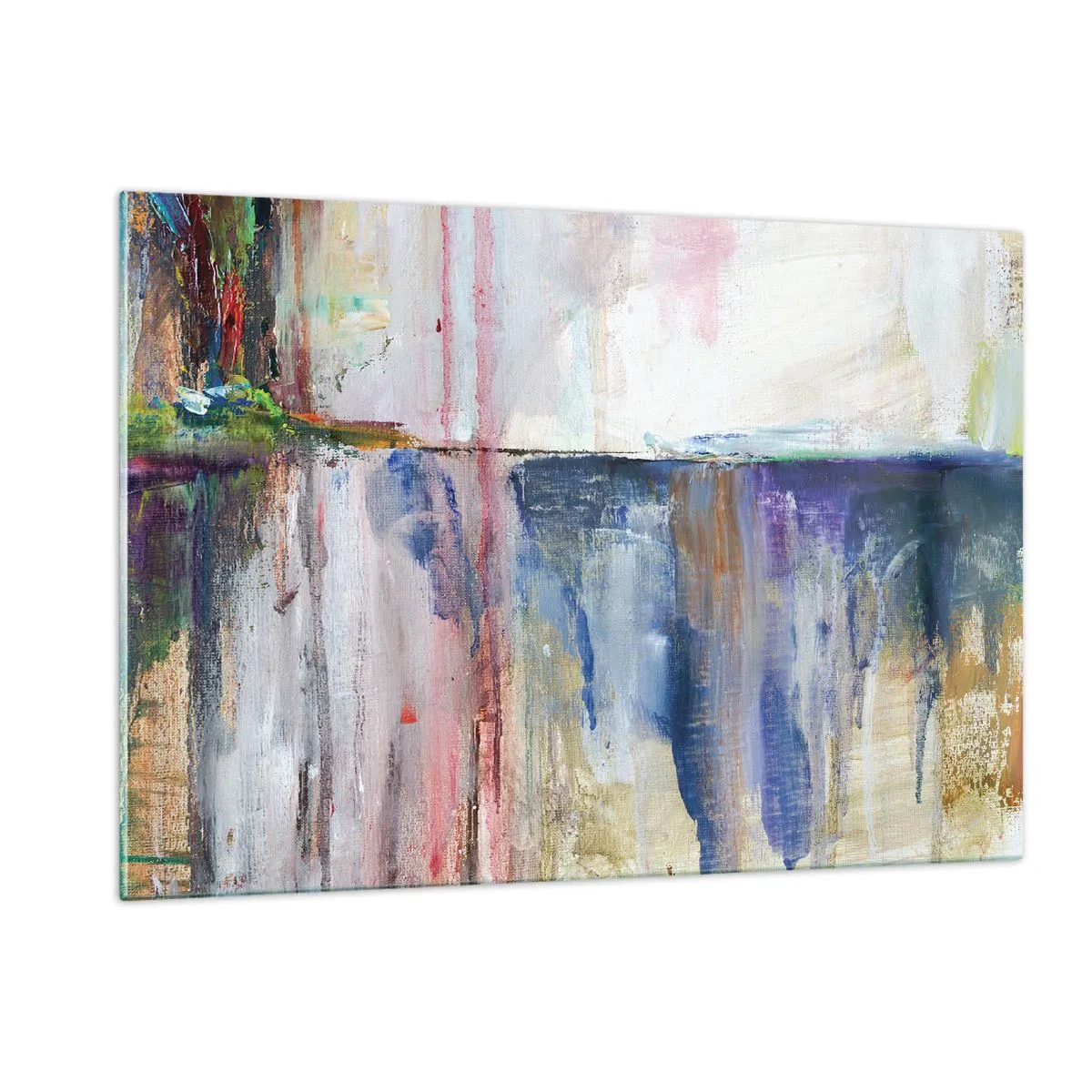 Quadro em vidro - Impressões coloridas e associações - 120x80 cm