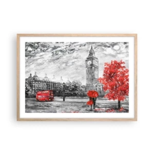 Pôster com moldura de carvalho claro - Um dia emocionante - 70x50 cm