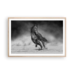 Pôster com moldura de carvalho claro - Digno do próprio emir - 91x61 cm