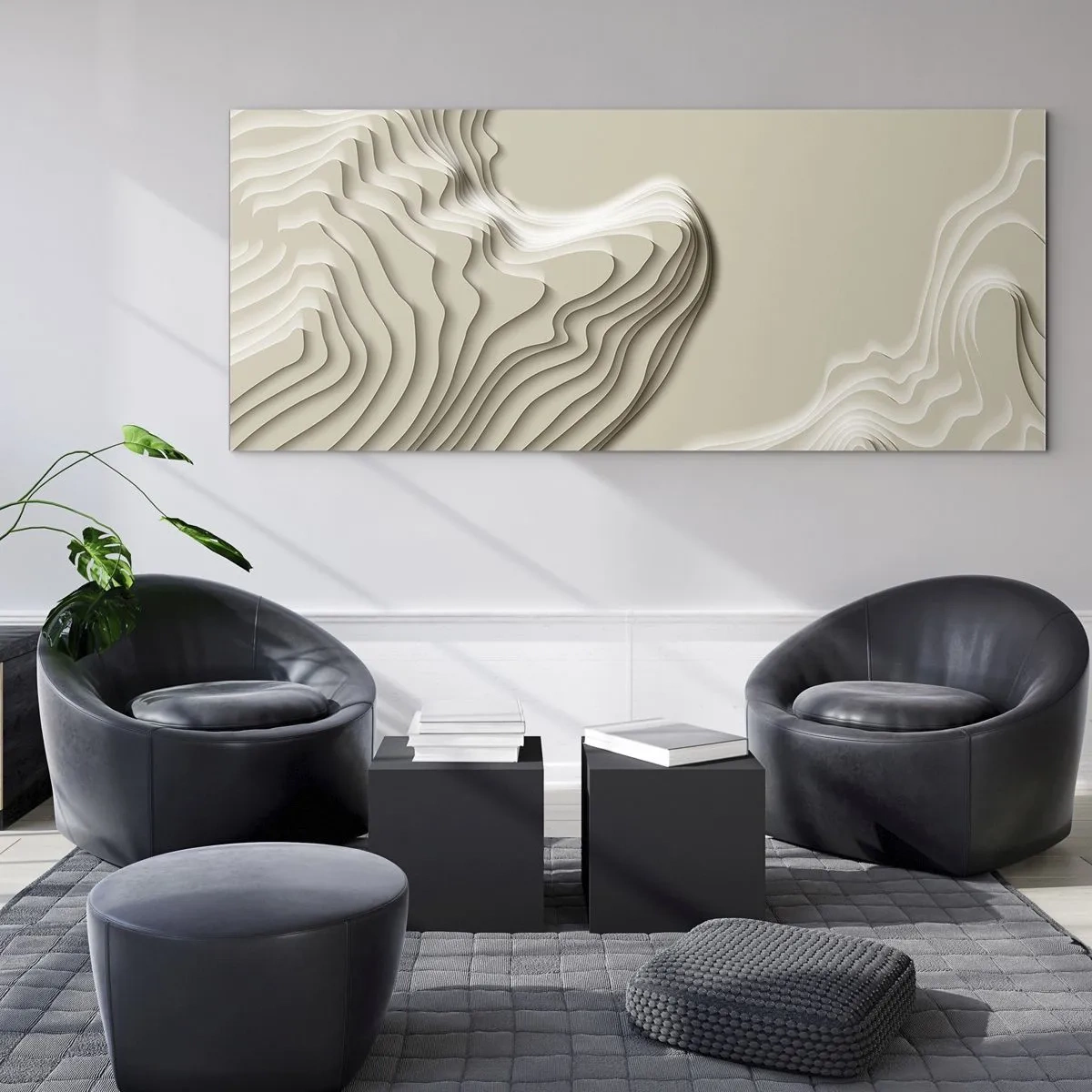Quadro em vidro - Topografia da arte - 120x50 cm