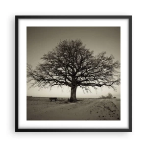 Pôster com moldura preta - Daqui para a eternidade - 50x50 cm